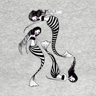 Drifting Along The Currents - Striped Mermaids 1 0f 2 T-Shirt